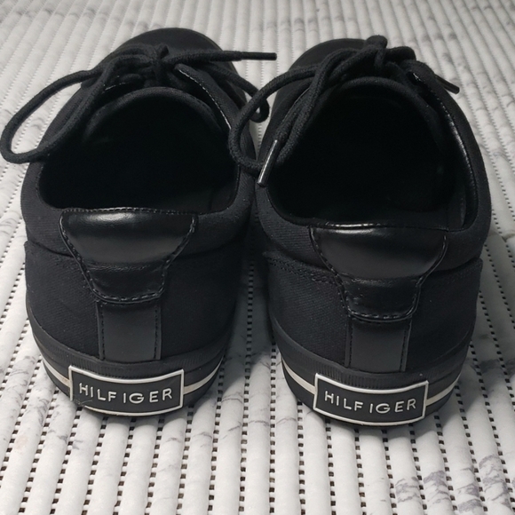Tommy Hilfiger Men Black Lace Up Sneakers Size 8.5 - Picture 5 of 9